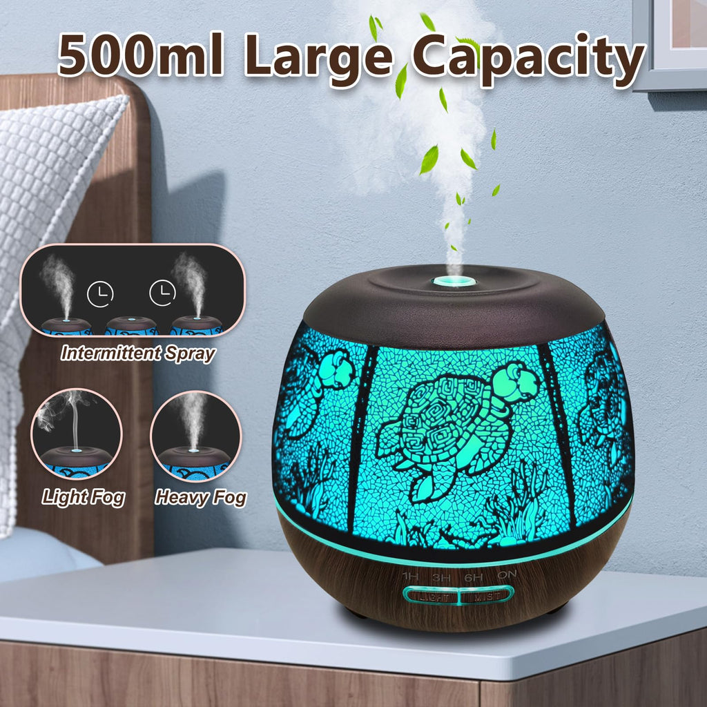 Turtle Essential Oil Diffuser Large Room, Metal Aromatherapy