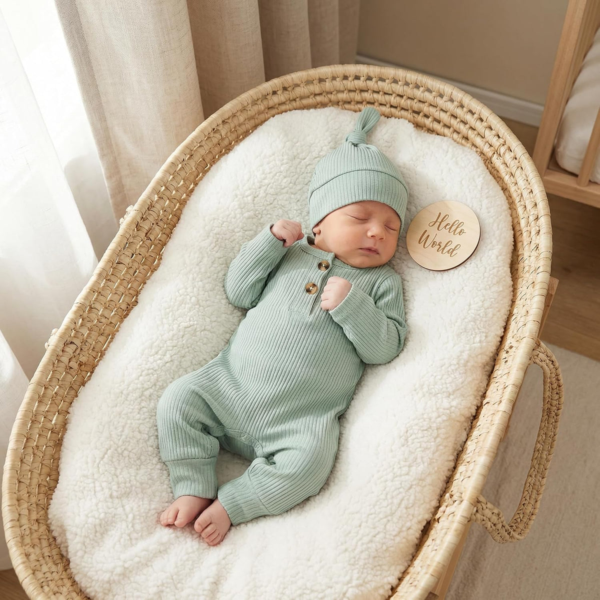 Newborn Baby Boy Girl Romper Clothes Infant Solid Ribbed Onesie Bodysuit Jumpsuit Outfits