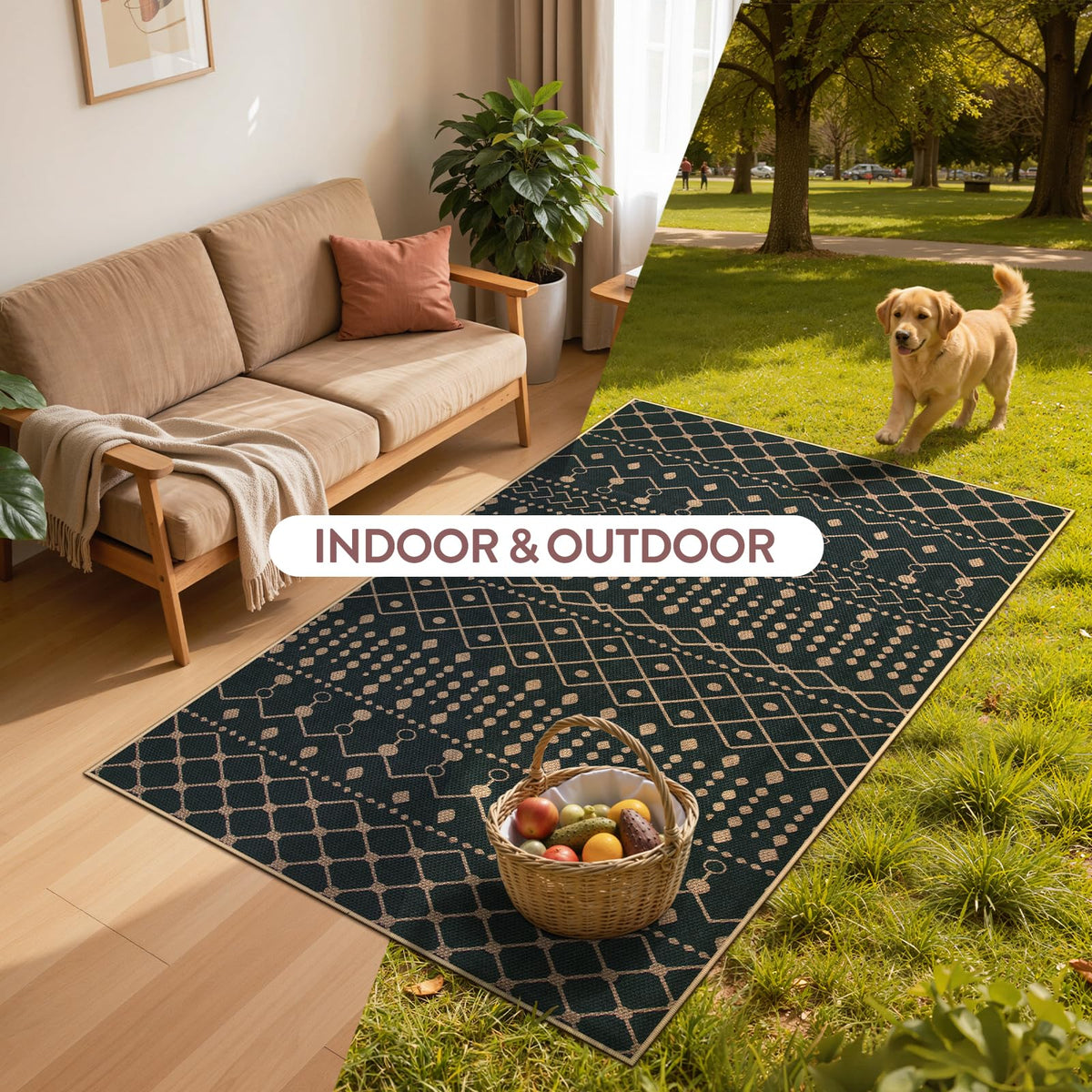 Moroccan Easy Jute Washable Runner Rug, 2x8 Black Kitchen Runner