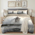 Comforter Set, 3 Pieces Ocean Coastal Bedding, All Season