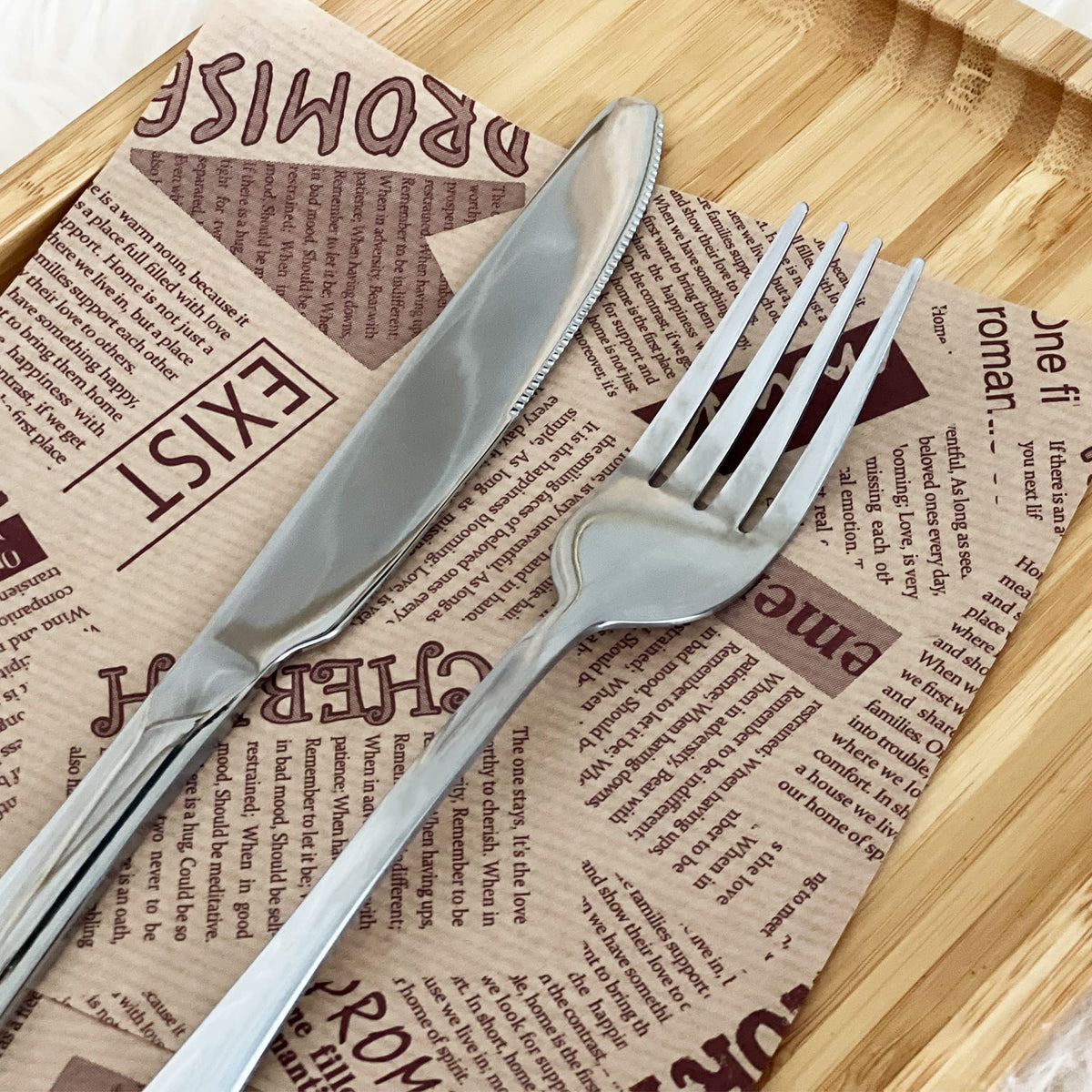 12 Piece Silverware Set with 6 Dinner Knives and 6 Dinner Forks,Flatware Set with Top Food Grade Stainless