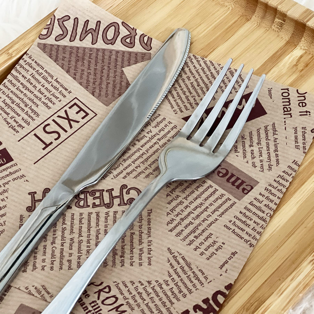 20 Pcs Silverware Set with 10 Dinner Knives and 10 Dinner Forks,Flatware Set with Top Food Grade Stainless
