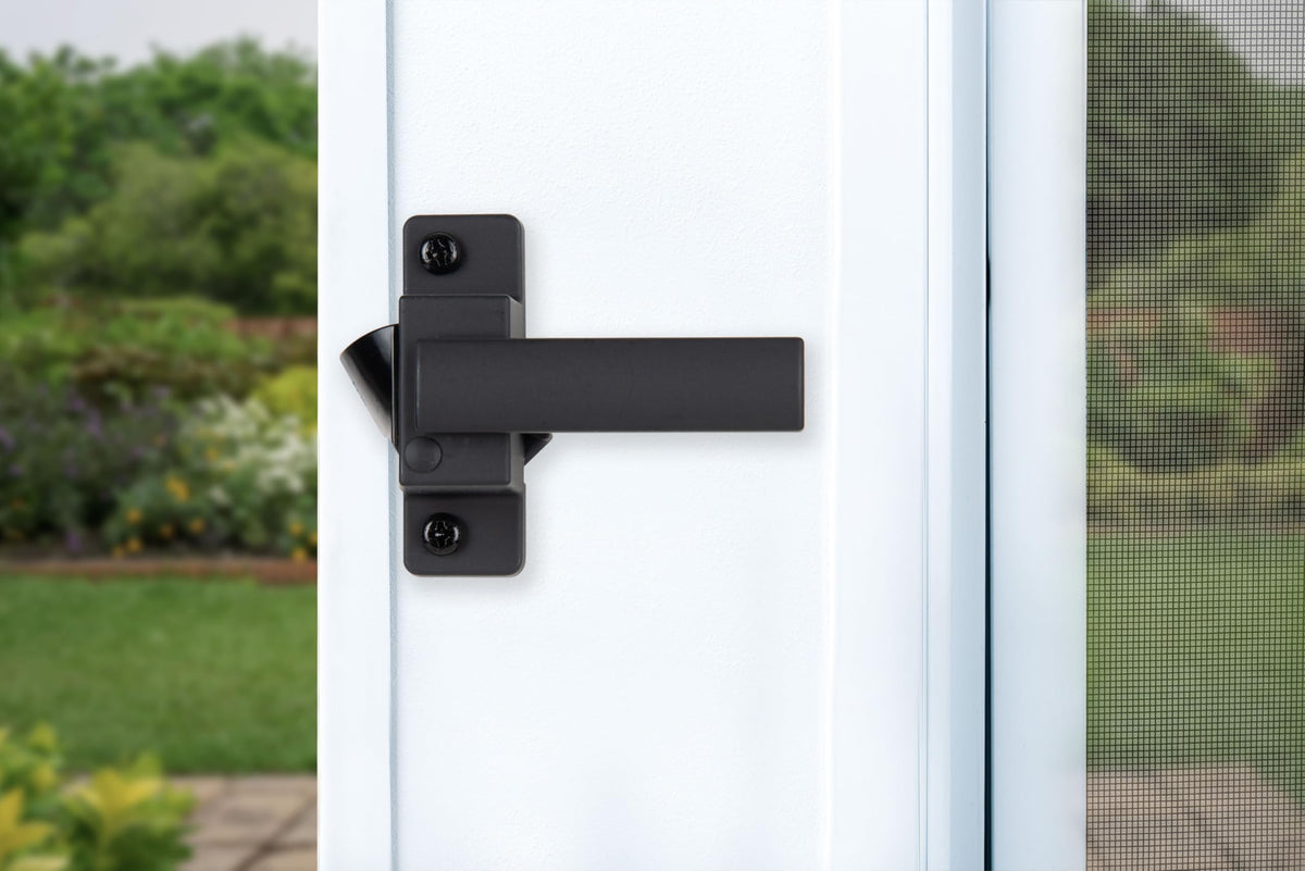 Free Hanging Screen & Storm Door Handle, Black