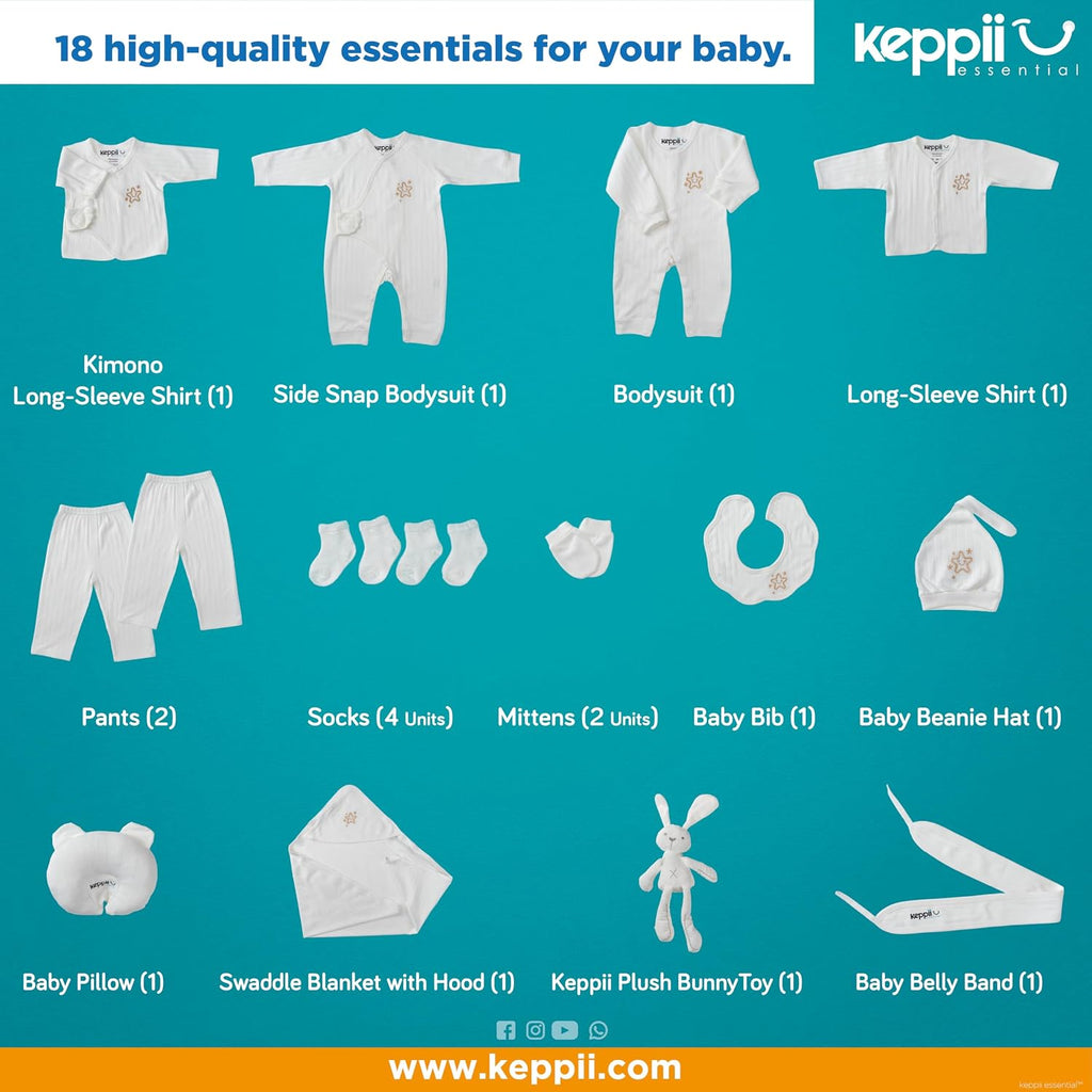 TM Piece Newborn Layette Gift Set - Premium Clothing & Accessories | Luxury Gift Box | Unisex