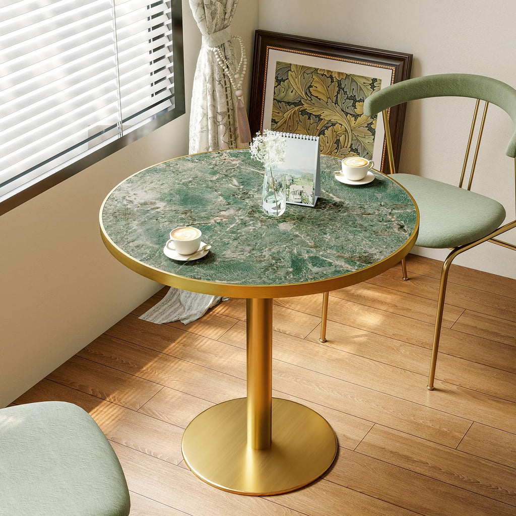 Inspired Saarinen Style 31.5'' Tulip Table, Round Dining Table with Sintered Stone Tabletop