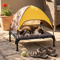 Outdoor Dog Bed with Canopy, Pet Chair with Removable Shade, Portable Pet Bed with Umbrella Water Resistant