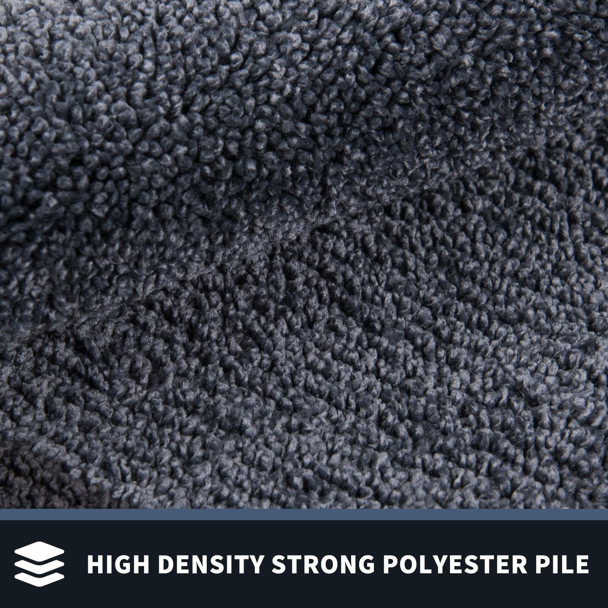 Hallway Runner Rug, 24" x 70", Bluish Grey & Charcoal