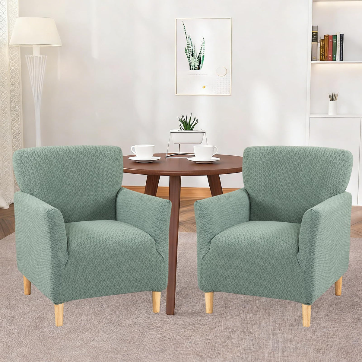Stretch Chair Covers Armchair Slipcovers, Green