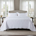 Oversized Queen Bedspreads 110x106- Queen Size Quilt Bedding Sets 3-Piece, Paisley Coverlets Lightweight Bedlinen Set