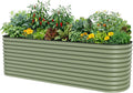 32" Extra Tall Raised Garden Bed Kits, 4 x 8 x 2.7ft Raised Planter Box Outdoor, 2.5 x 9.5 x 2.7ft Deep Root 10 in 1