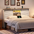 Queen Headboard with Storage Shelf