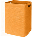 Orange Laundry Hamper 16"x13"x22" - Tall Woven Laundry Basket, Large Cotton Rope Clothes Hamper, Bedroom Aesthetic