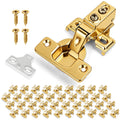 40 Pack (20 Pair) Soft Close Cabinet Hinges, 1/2 Overlay Soft Close Hinges Cabinet, Stainless Steel, Built-in Damper