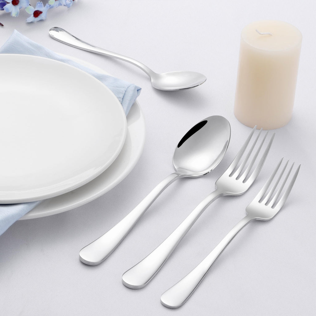 Heavy Duty Silverware Set for 8, 40 Pcs Stainless Steel Flatware Set