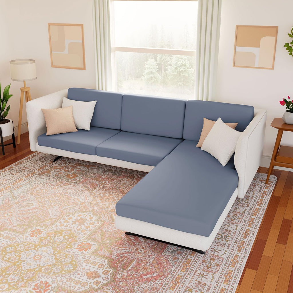 Waterproof Sectional Sofa Cushion Covers, L Shape Couch Slipcovers