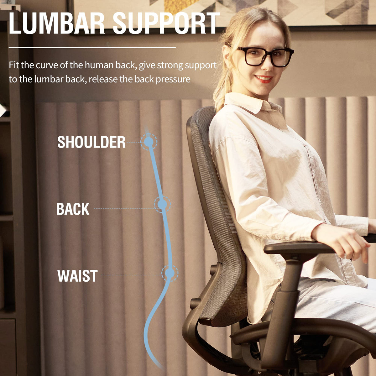 Ergonomic Mesh Office Chair — Charcoal, Breathable Mesh Seat & Back