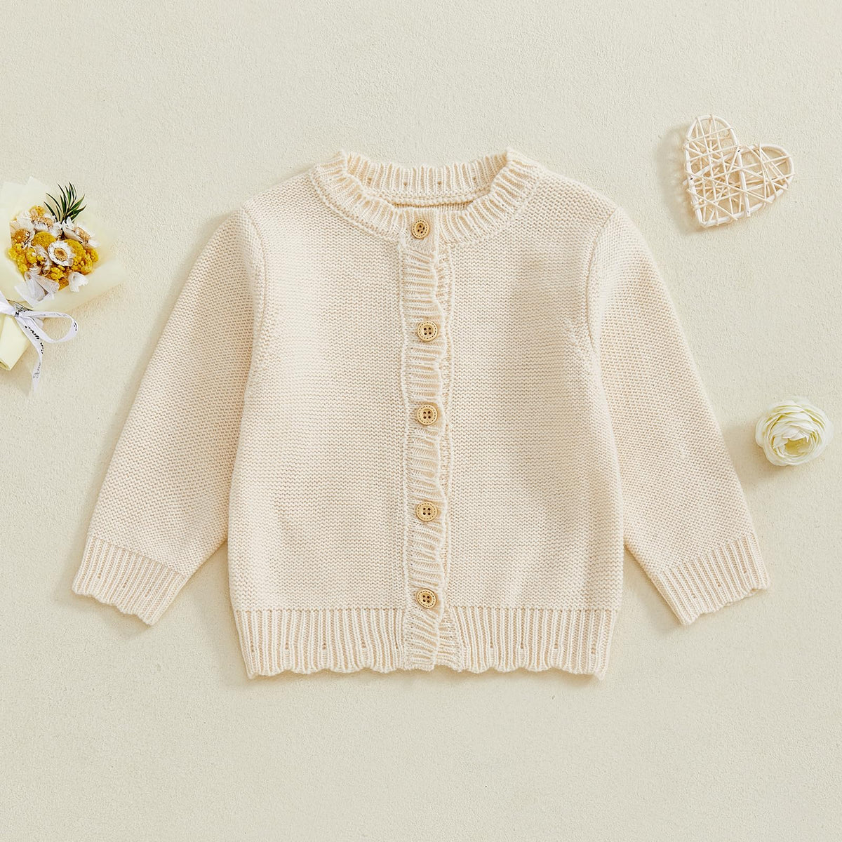 Infant Baby Girl Cardigan Button Down Knit Fall Sweatshirt Toddler Lightweight Sweater Cardigan for Baby Girl