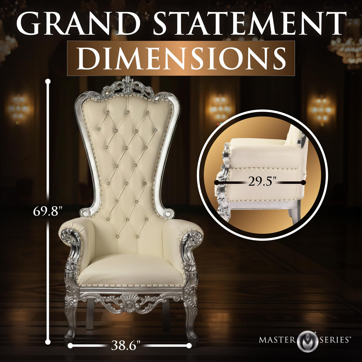 Throne Chair | Solid Eucalyptus Frame | Statement Furniture