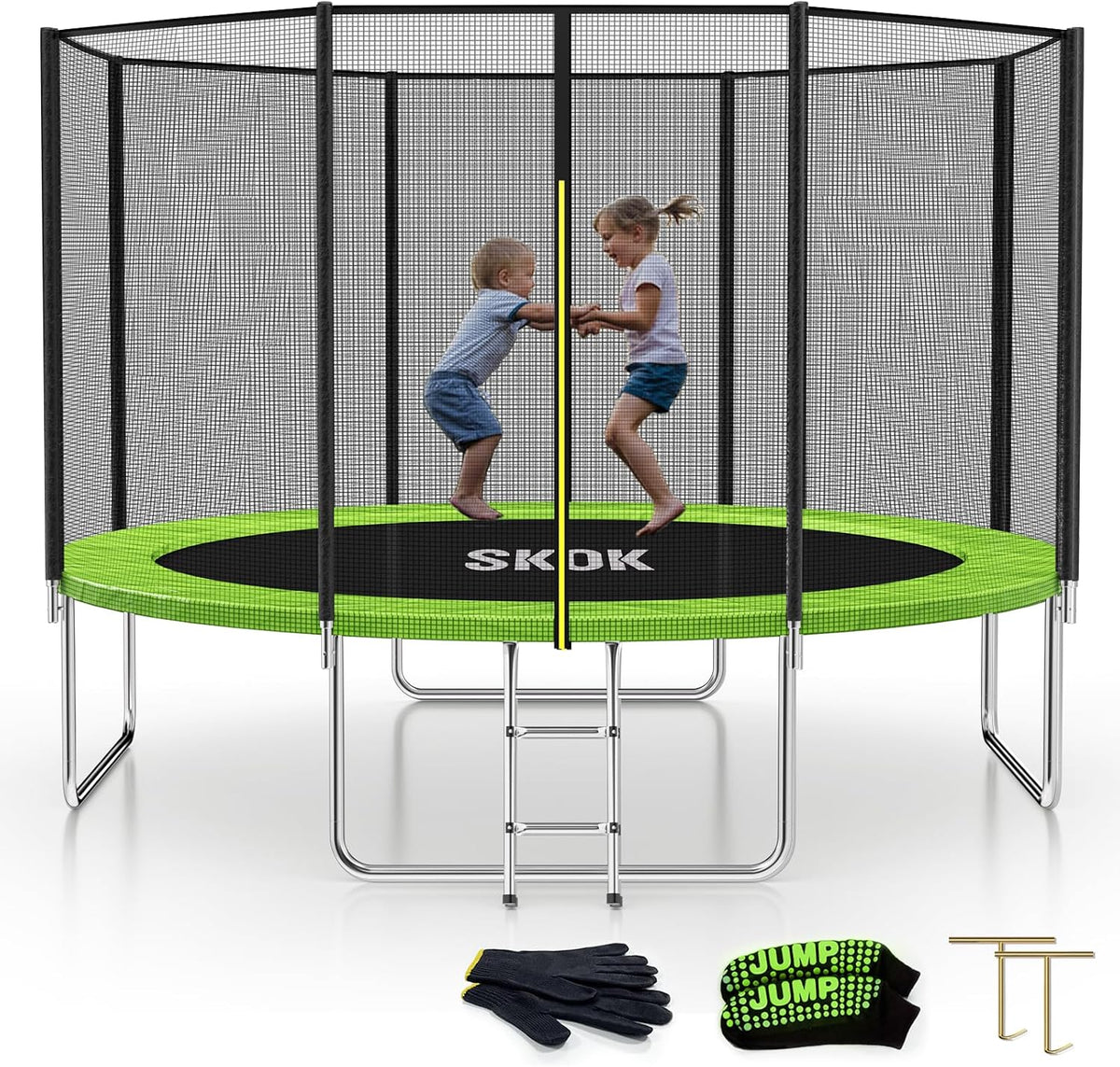 Trampoline for Kids,400LBS Outdoor Trampoline with Net-ASTM Approved Trampoline for Children and Adults