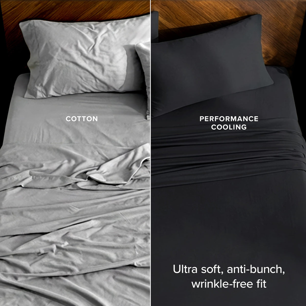 Cooling Performance Jersey Knit Stretch Sheet Set (, Grey)