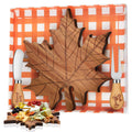 1 Set Fall Maple Leaf Mini Charcuterie Board Gift, 8.3 x 7.5 in