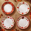 4 Pcs Fall Ceramic Plates 9 Inch Harvest Thanksgiving Dinner Dish