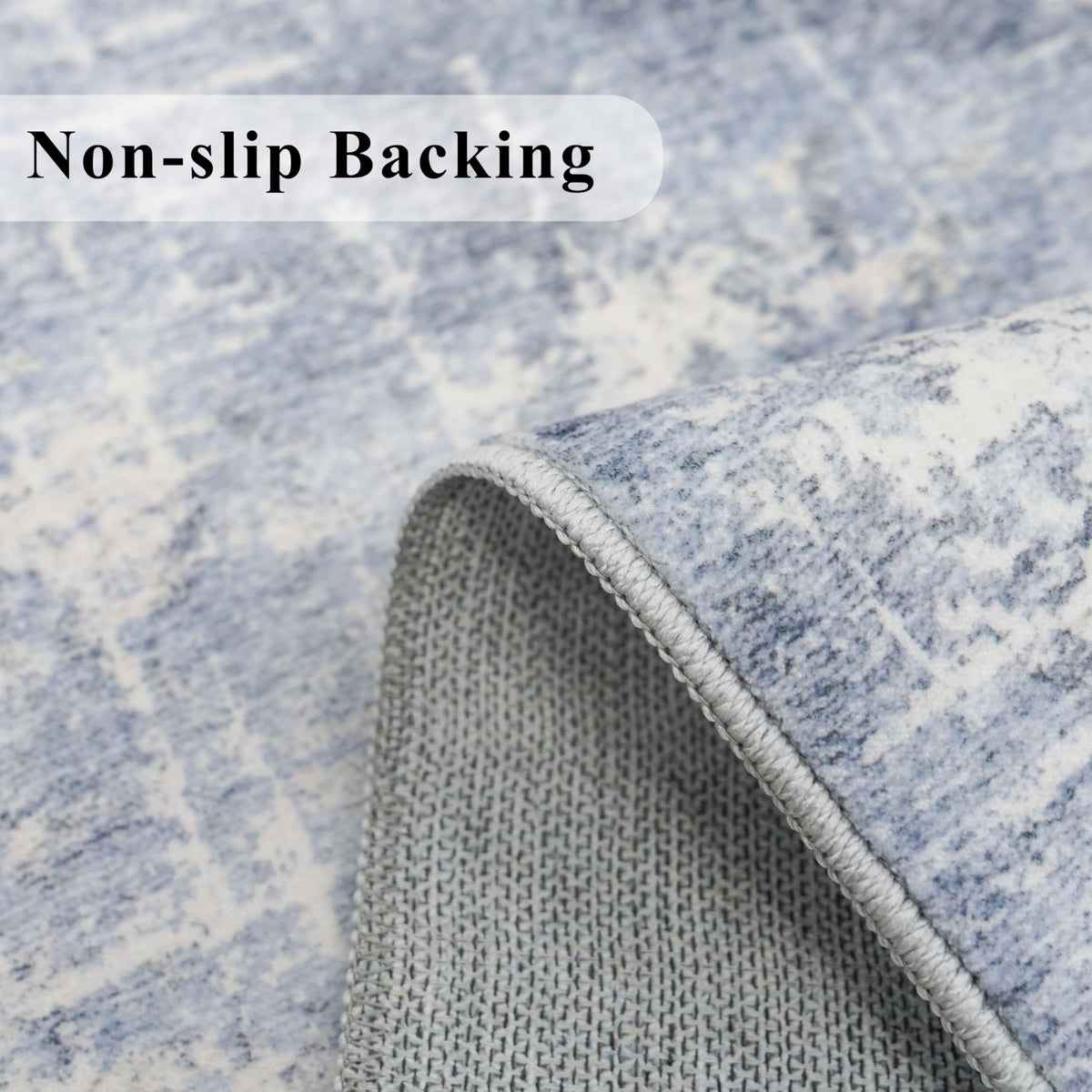 Washable 12ft Hallway Runner Rug: Non-Slip 2'6x12 Kitchen Rugs Low-Pile Entryway Rug Runner Abstract Soft Bedroom