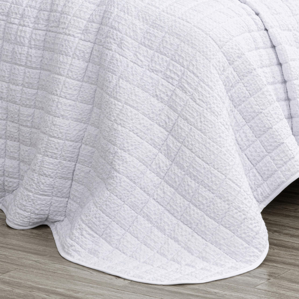 Wilmer 3-Piece Waffle Quilt Set, White