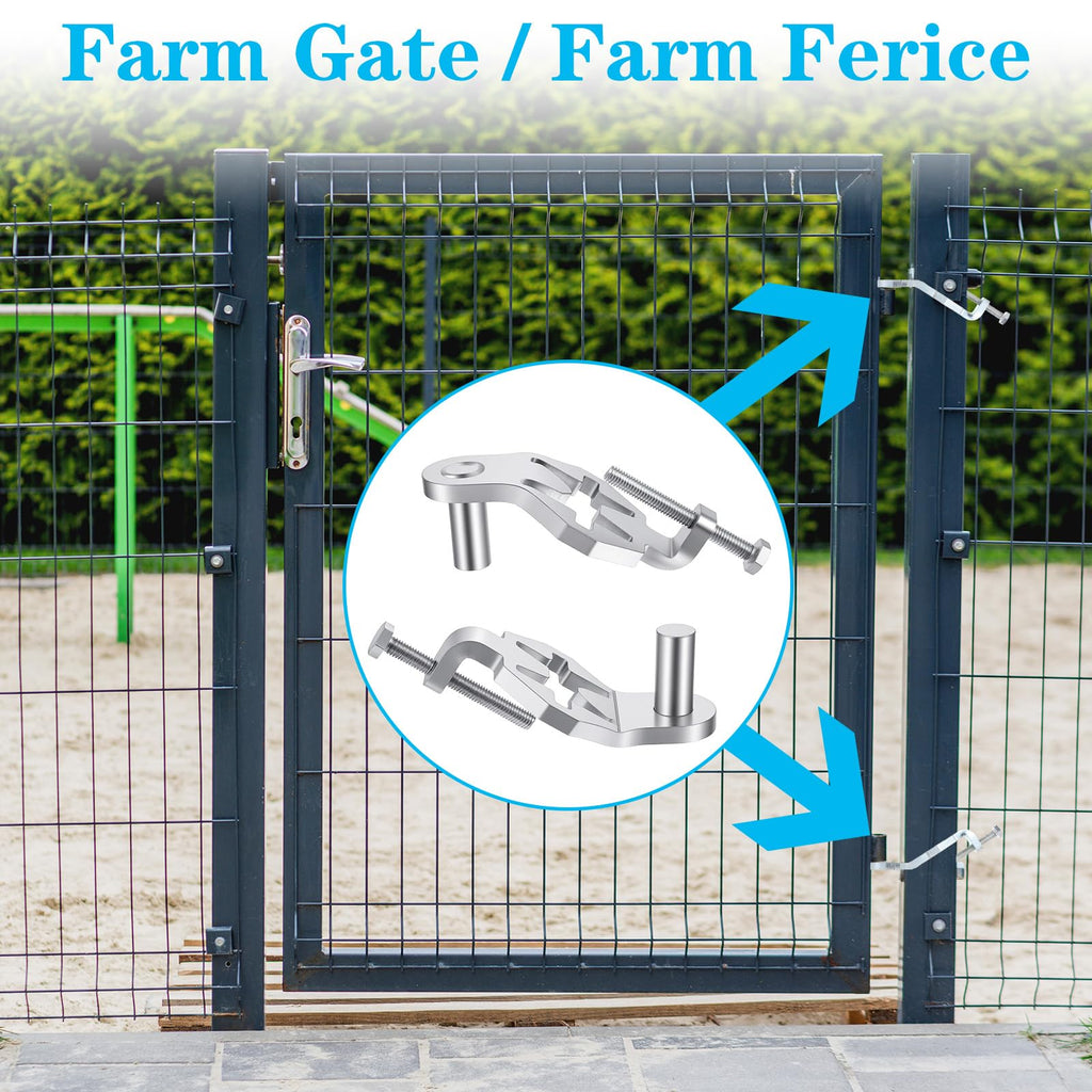 T-Post Gate Hinge Pins, Heavy Duty Gate Hanger, 5/8 Inch, 2 Pack, for Farm Garden and Backyard Gates, Easy to Install