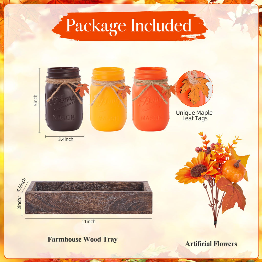 Fall Thanksgiving Table Decor, Farmhouse Centerpieces for Tables