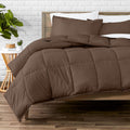 Comforter Set - Ultra-Soft - Goose Down Alternative - Premium 1800 Series - All Season Warmth (Cocoa)