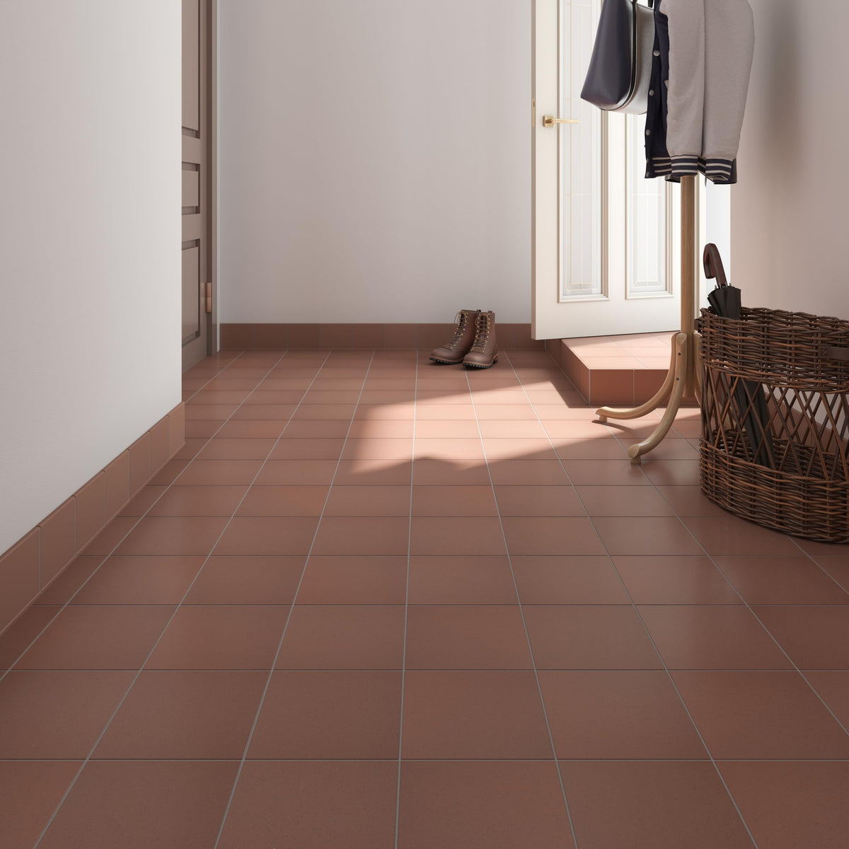 Quarry Textures 8" x 8" Floor Tile in Abrasive Diablo Red (25 PC per Carton) (11.11 SQFT per Carton)