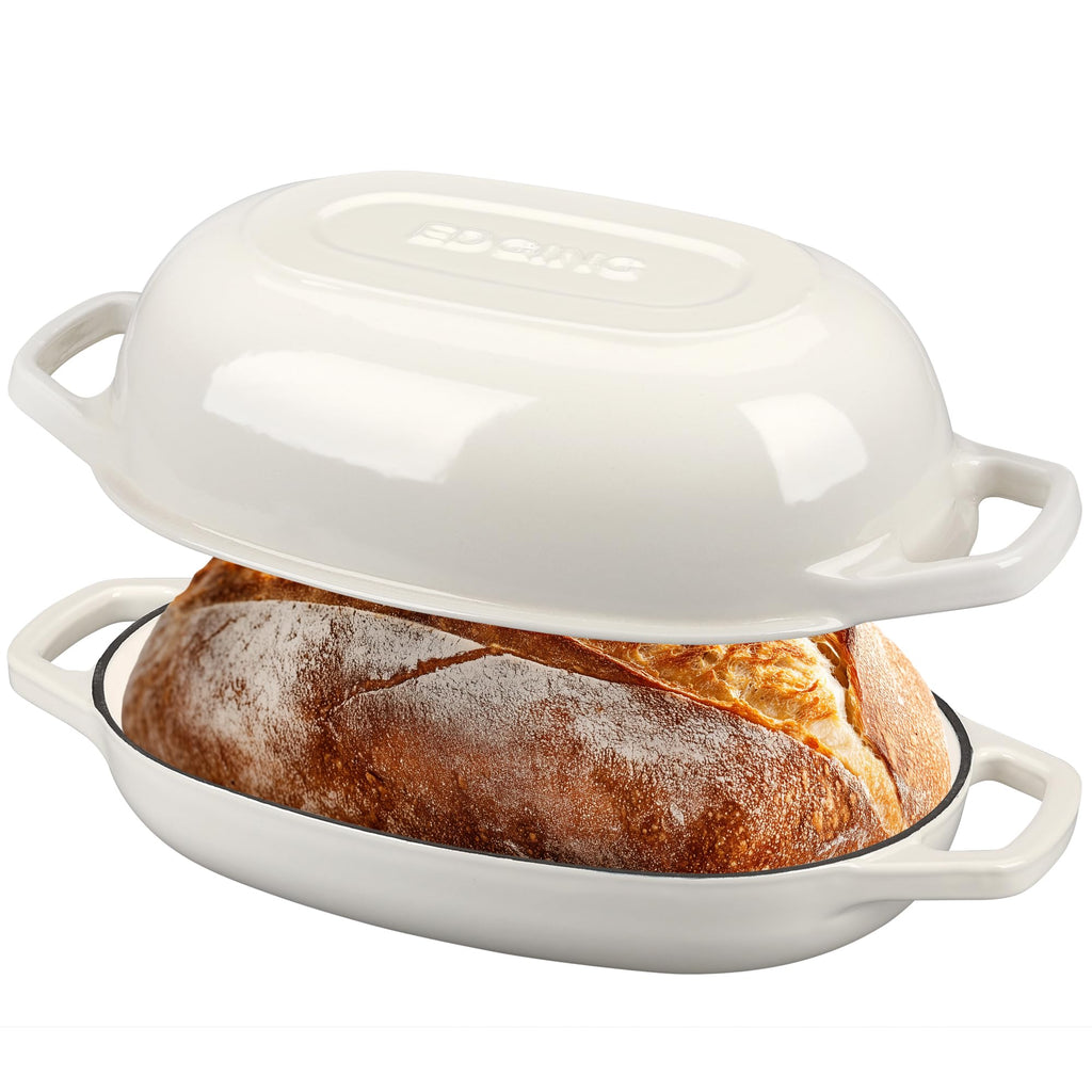 Enameled Cast Iron Oval Dutch Oven Pot with Lid, Dutch Oven for Sourdough Bread Baking, Bread Oven, Bread Dutch Oven