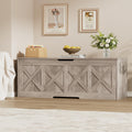 47.2" Extra-Large Wooden Storage Chest, Farmhouse Storage Bench