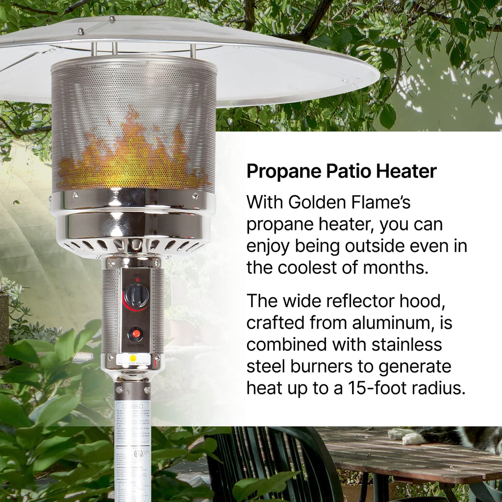 Outdoor Propane Patio Heater | 46, 000 BTU | XL-Series | Anti-Tilt and Safety Shut-Off | Residential and Commercial
