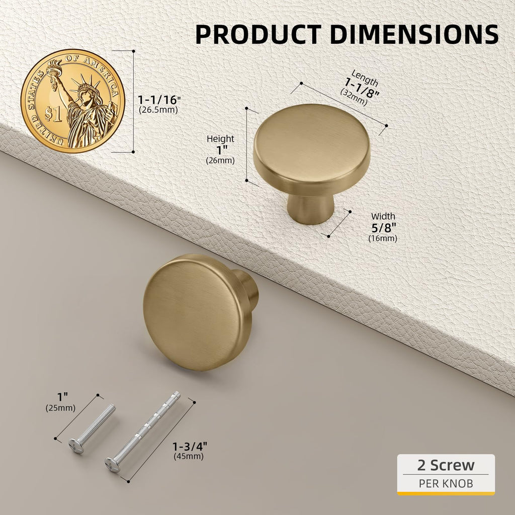 Champagne Bronze Cabinet Knobs