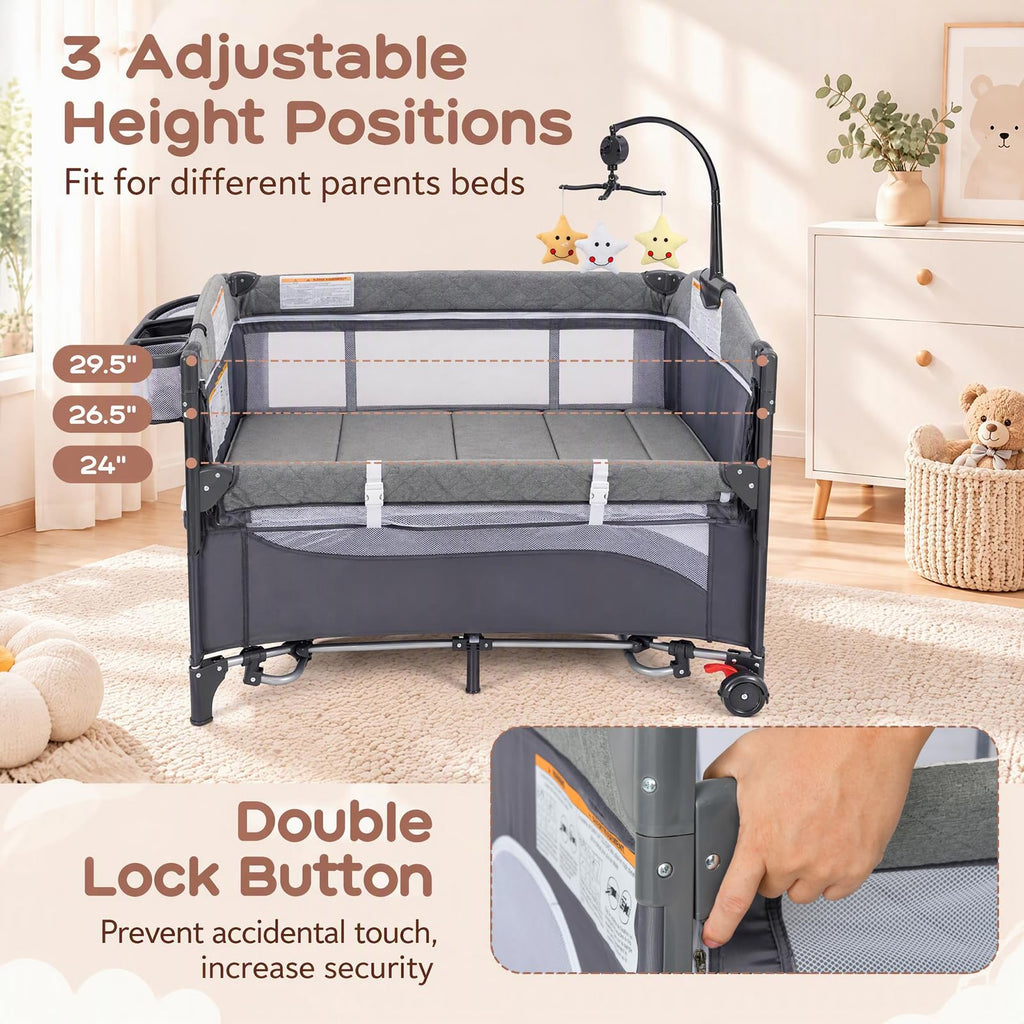 5 in 1 Play Yard, Portable Baby Playard, Classic