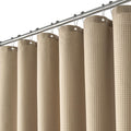 Extra Long Waffle Shower Curtain 256 GSM Fabric 72x84 Beige/Khaki
