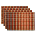 Fall Placemats Set of 4 - Rustic Autumn Buffalo Plaid Tabletop Place Mats 12x18 Inch Thanksgiving Table Mats