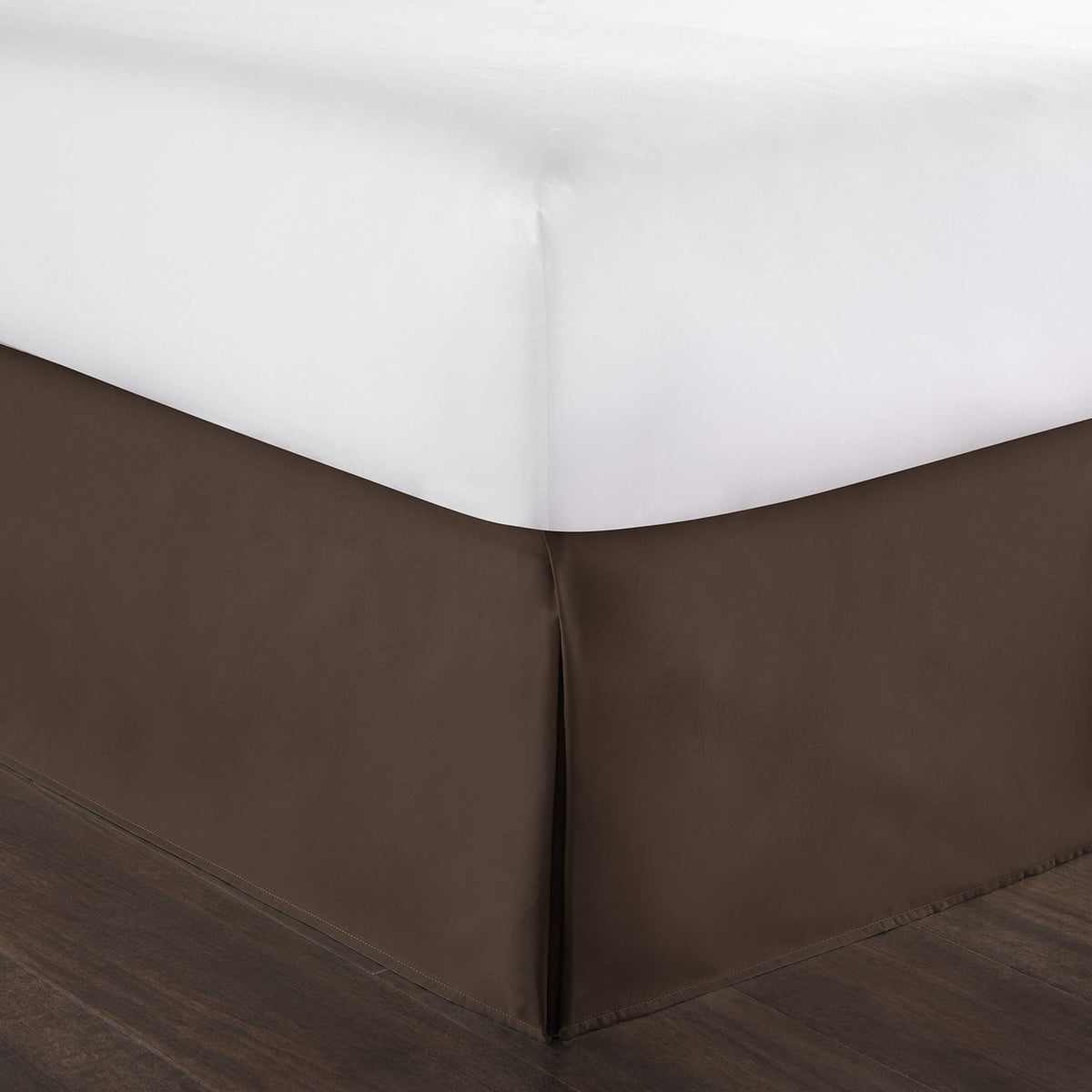 100% Cotton 800 Thread Count Box Pleated Bed Skirt - Luxury Pleated Dust Ruffle, Hotel Quality Modern Bed Skirt, Easy