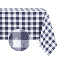 Gingham Vinyl Tablecloth, Rectangle 54 x 78, Navy Blue