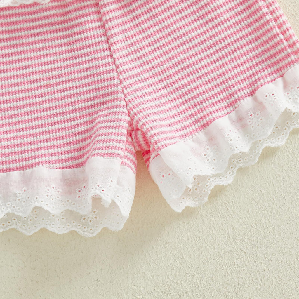 Toddler Baby Girl Summer Clothes Tank Shirt Shorts 2Pcs Outfit Set
