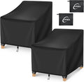 Patio Chair Covers Waterproof Winter 2 Pack - Heavy Duty Lawn Outdoor Furniture Chair Covers with Anti UV and No - Set of 2