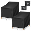 Waterproof Winter 2 Pack - Heavy Duty Lawn Outdoor Furniture Chair Covers with Anti UV and No Tears, No Fading