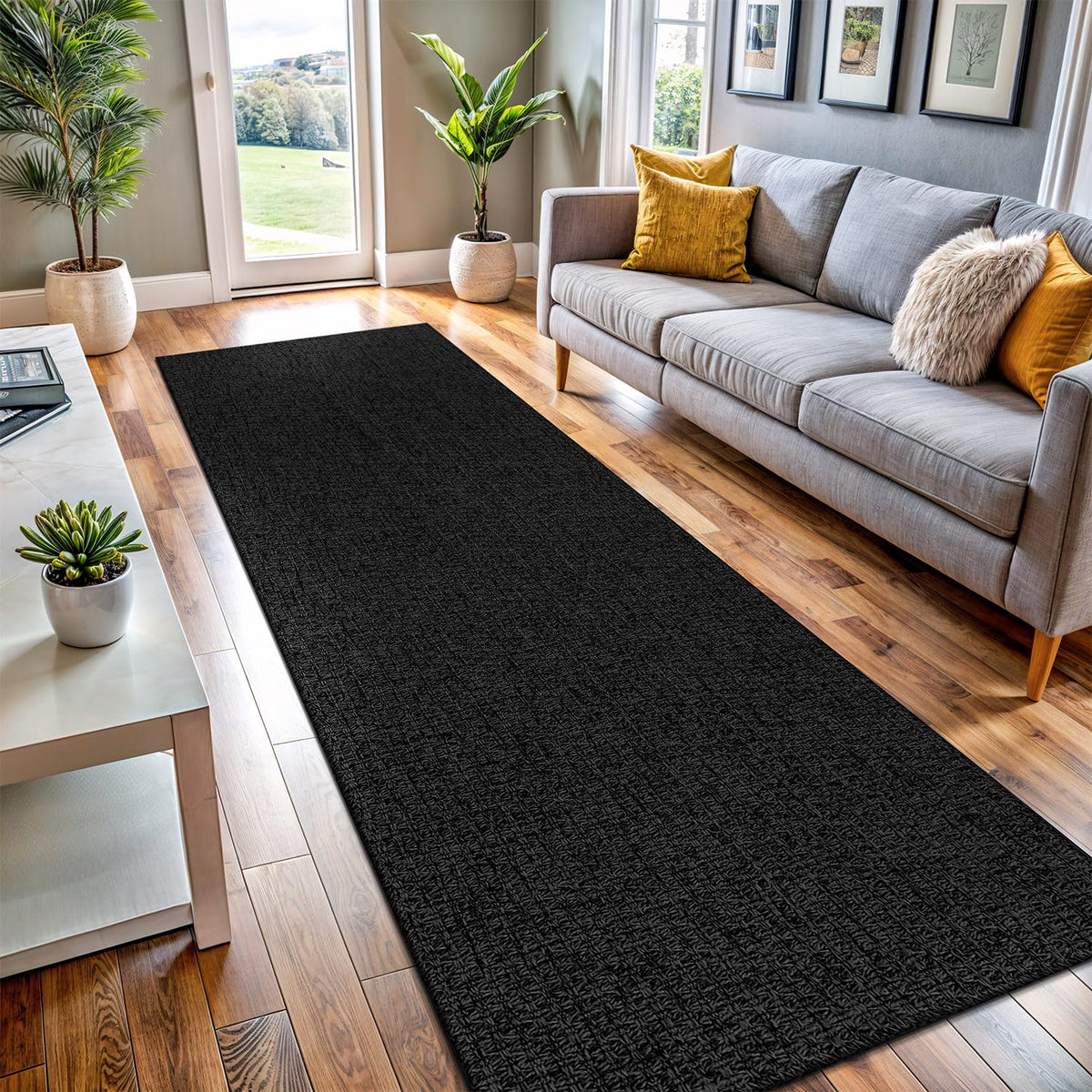Easy Jute Runner Rug Indoor Outdoor Natural Rugs Solid Fiber Rug Woven Area Rug Boho Easy Clean Inside Carpet