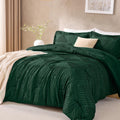 Comforter Set, Boho Tufted 3-Piece Bedding Set, Green