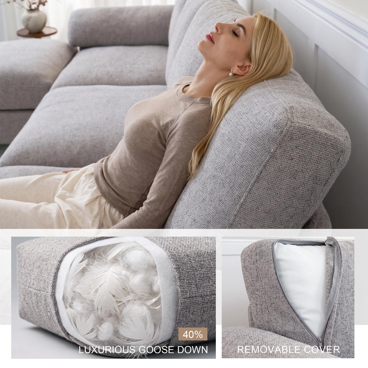 Oversized Sectional Couches, Modular L Shaped Cloud Sofa