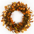 Eucalyptus Fall Wreaths for Front Door 22", Handmade Fall Leaves Wreath for Autumn, Floral Farmhouse Wreath for Wall