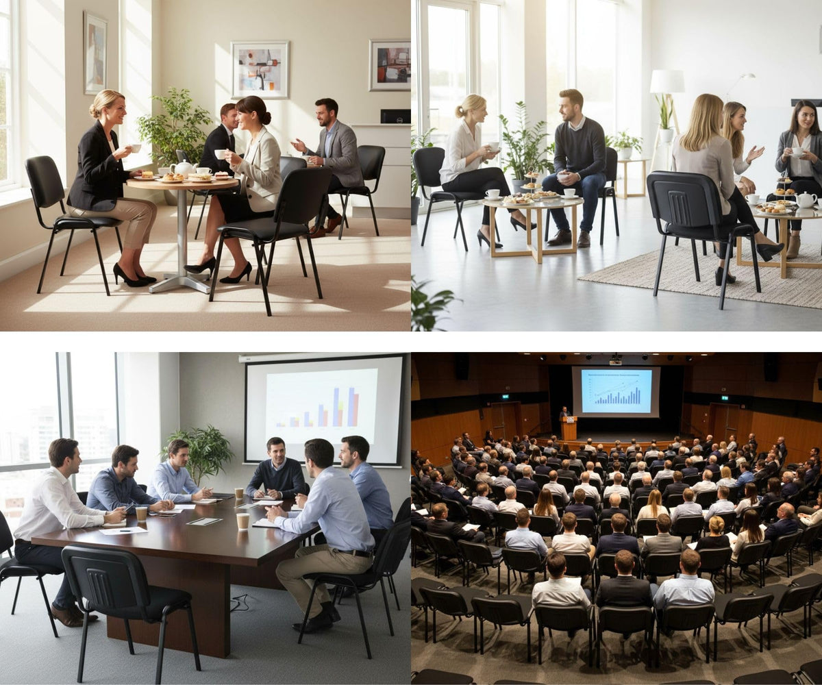 Stackable Chairs, Waiting Conference Room Office Reception Chair Armless Guest Stacking Chair for Breakroom Banquet