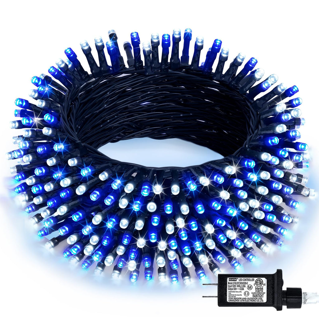 66ft 200 LED Blue and White Christmas Lights, String Light Plug in